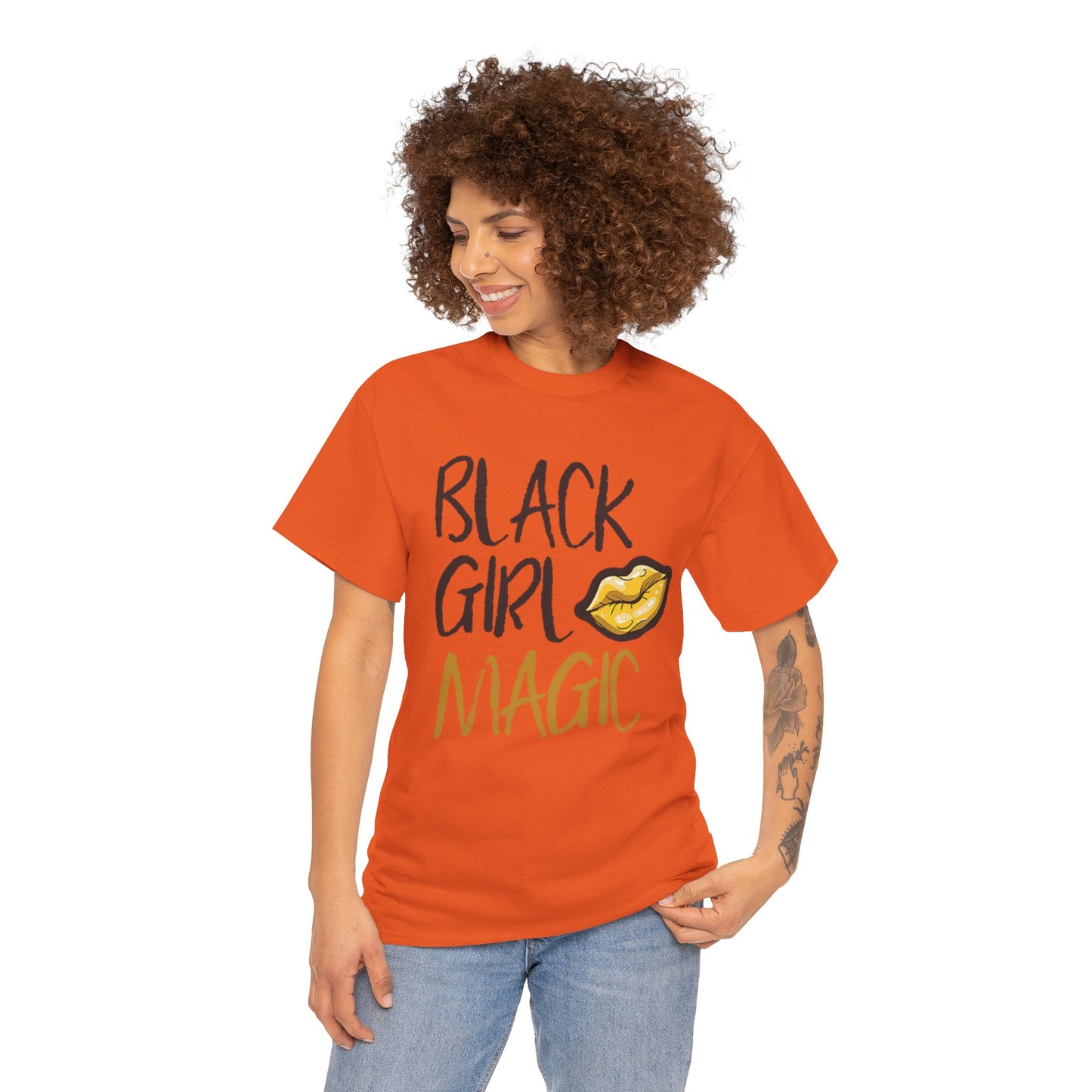 Black Girl Magic Kiss - Heavy Tee