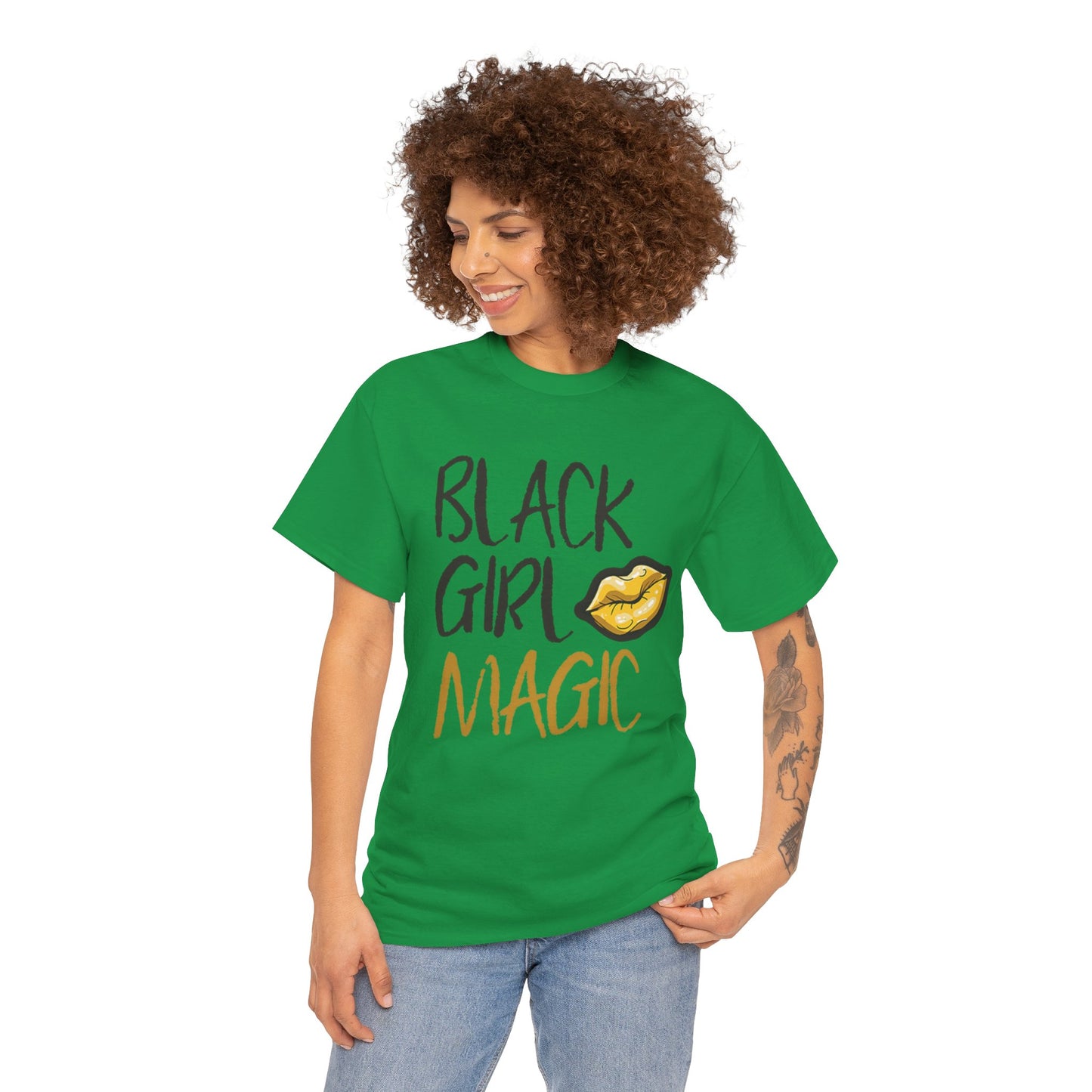 Black Girl Magic Kiss - Heavy Tee