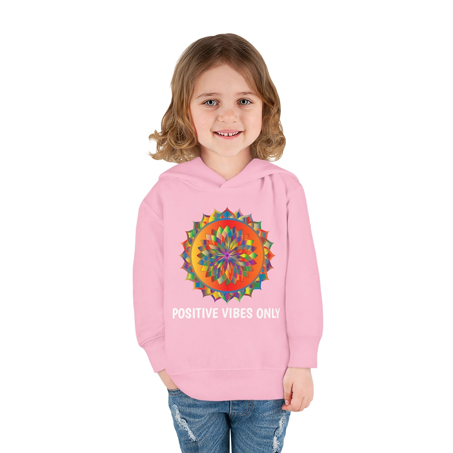 Positive Vibes - Toddler Pullover Fleece Hoodie