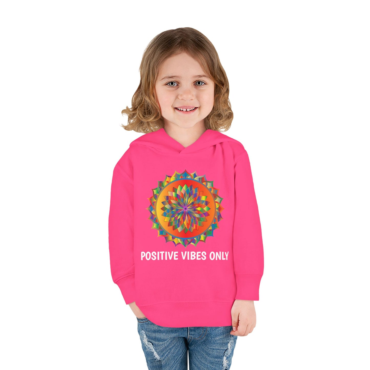 Positive Vibes - Toddler Pullover Fleece Hoodie