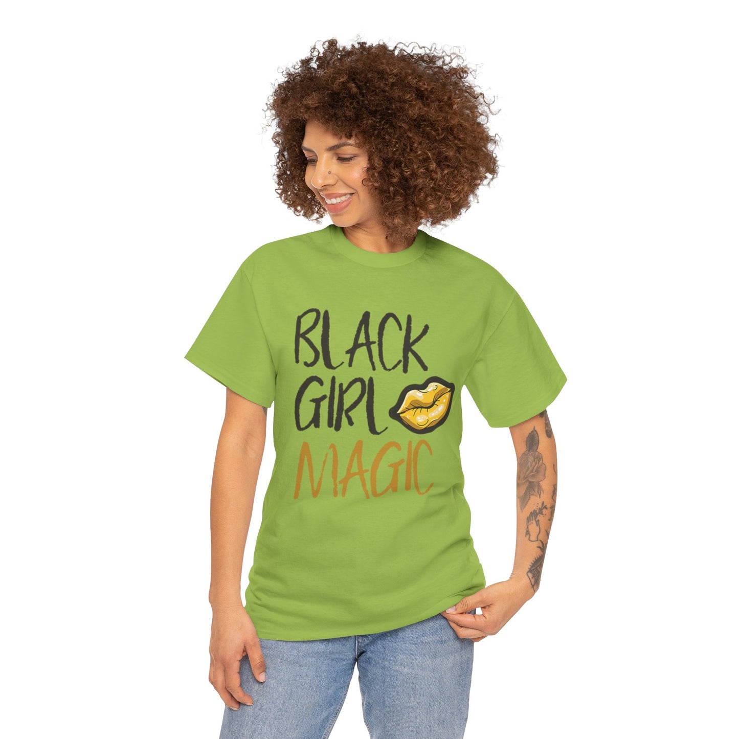 Black Girl Magic Kiss - Heavy Tee