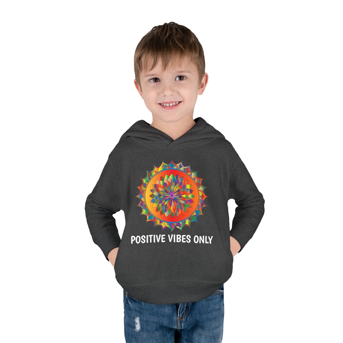 Positive Vibes - Toddler Pullover Fleece Hoodie