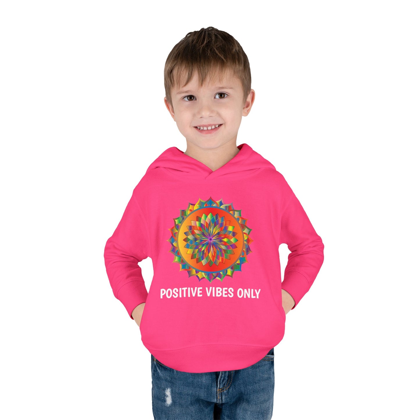 Positive Vibes - Toddler Pullover Fleece Hoodie