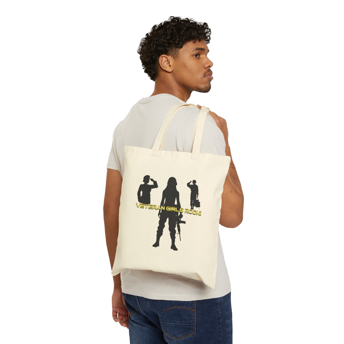 Veteran Girls Rock - Cotton Canvas Tote Bag