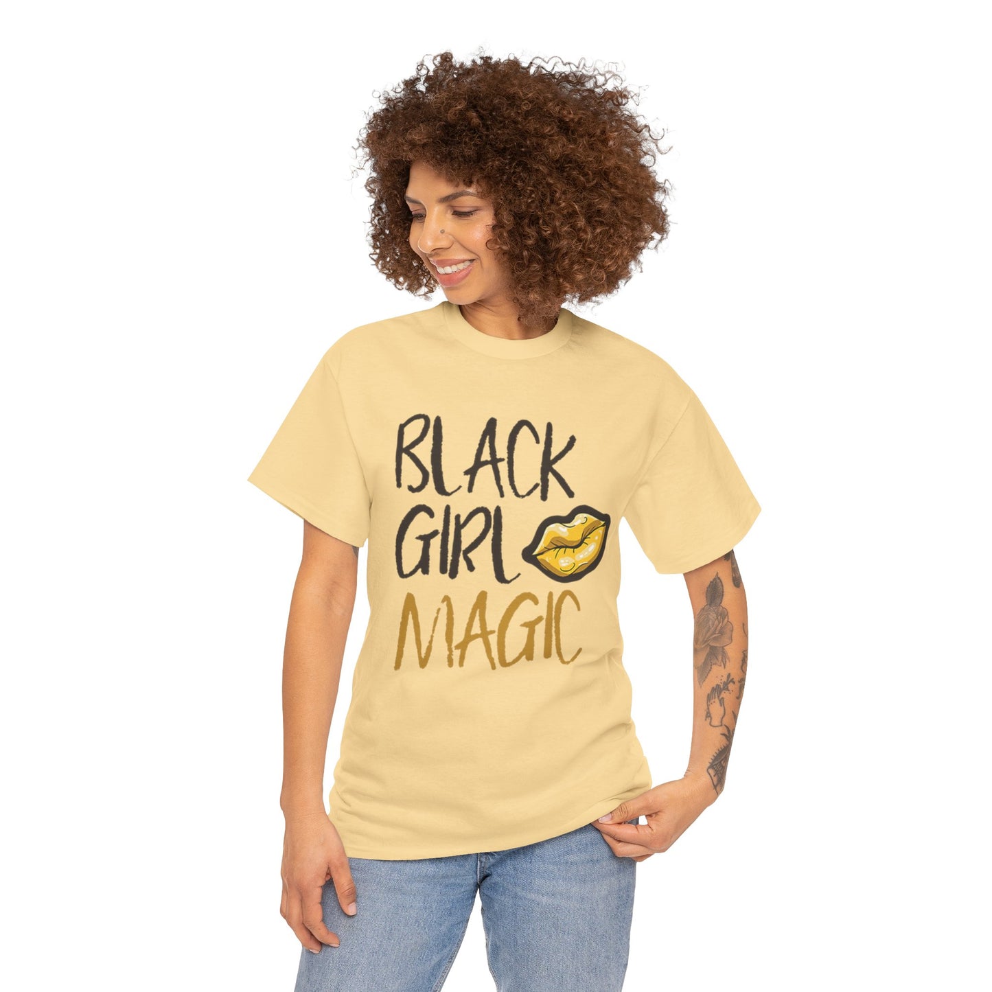Black Girl Magic Kiss - Heavy Tee