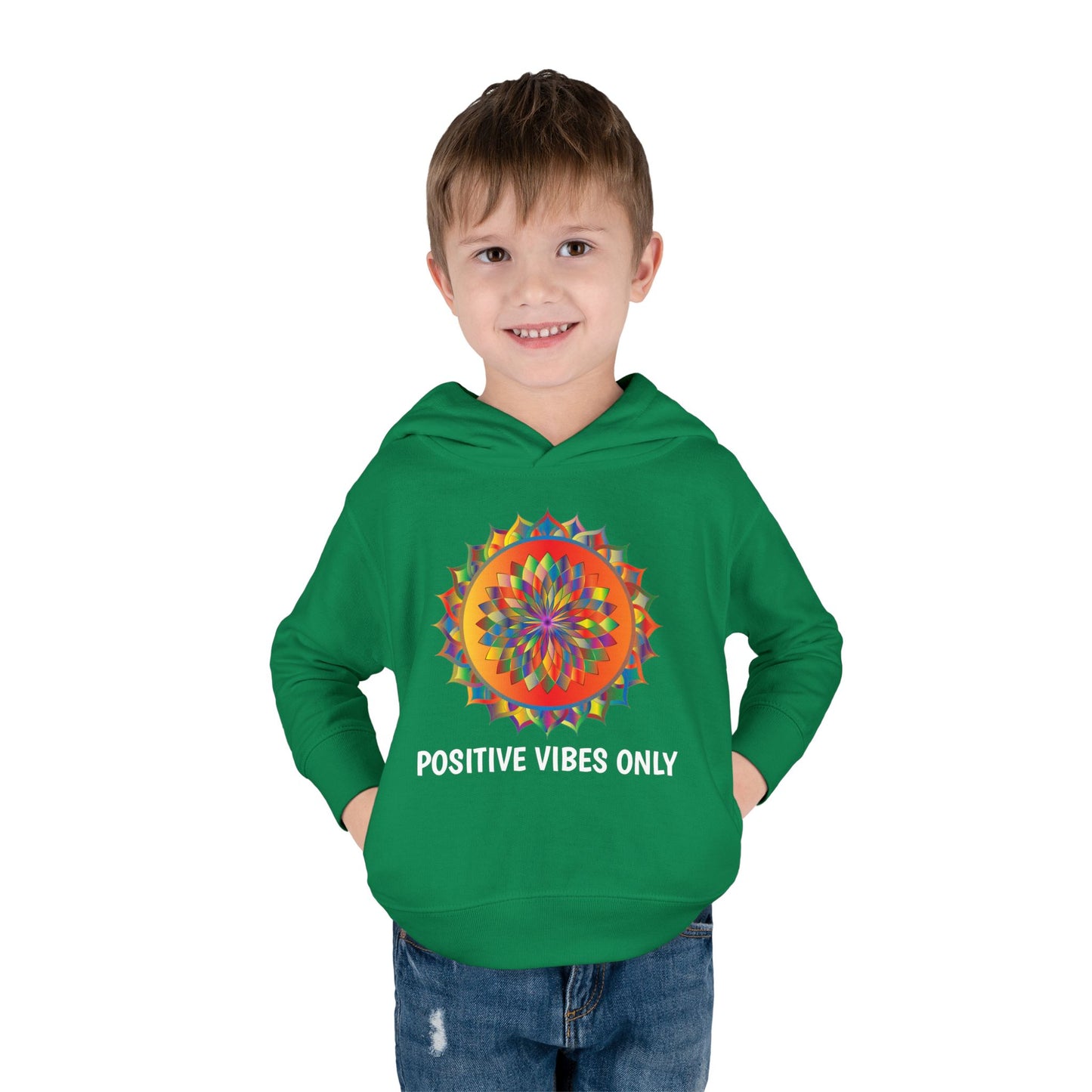 Positive Vibes - Toddler Pullover Fleece Hoodie
