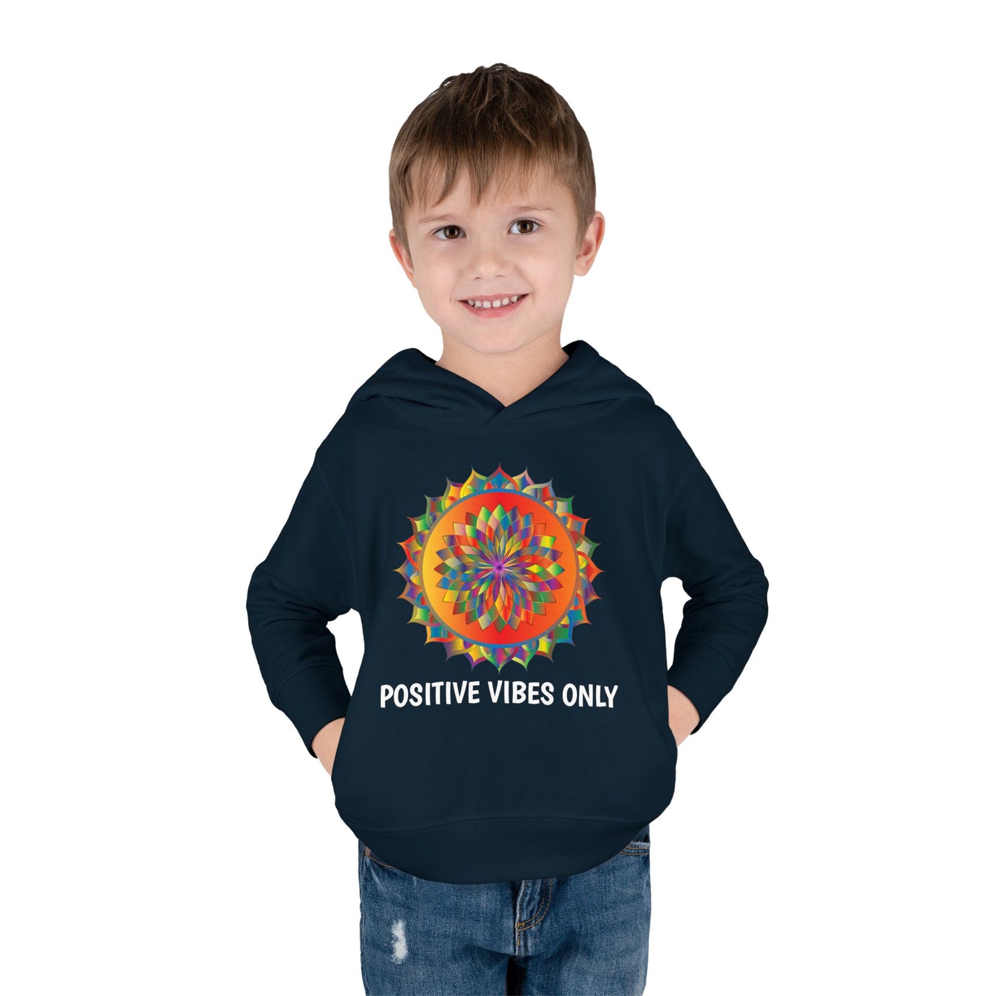 Positive Vibes - Toddler Pullover Fleece Hoodie