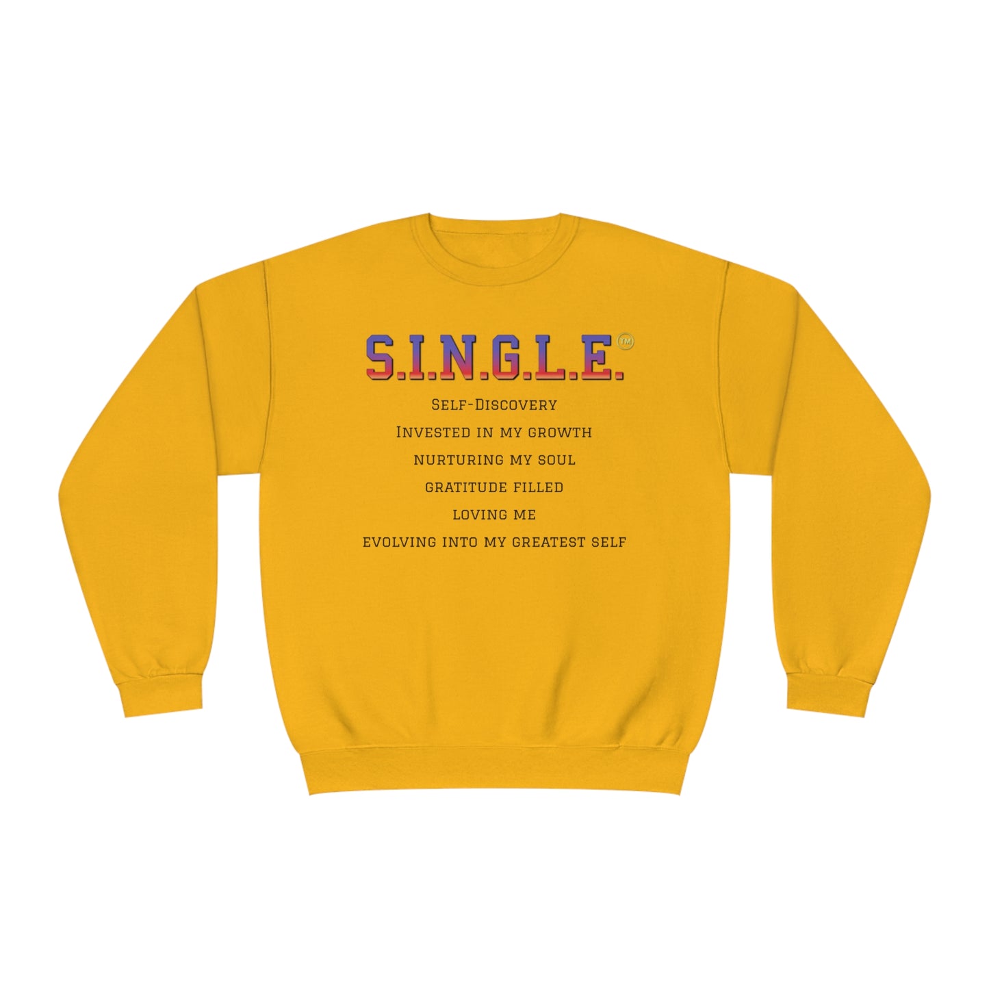 S.I.N.G.L.E. Unisex Fleece Crewneck Sweatshirt