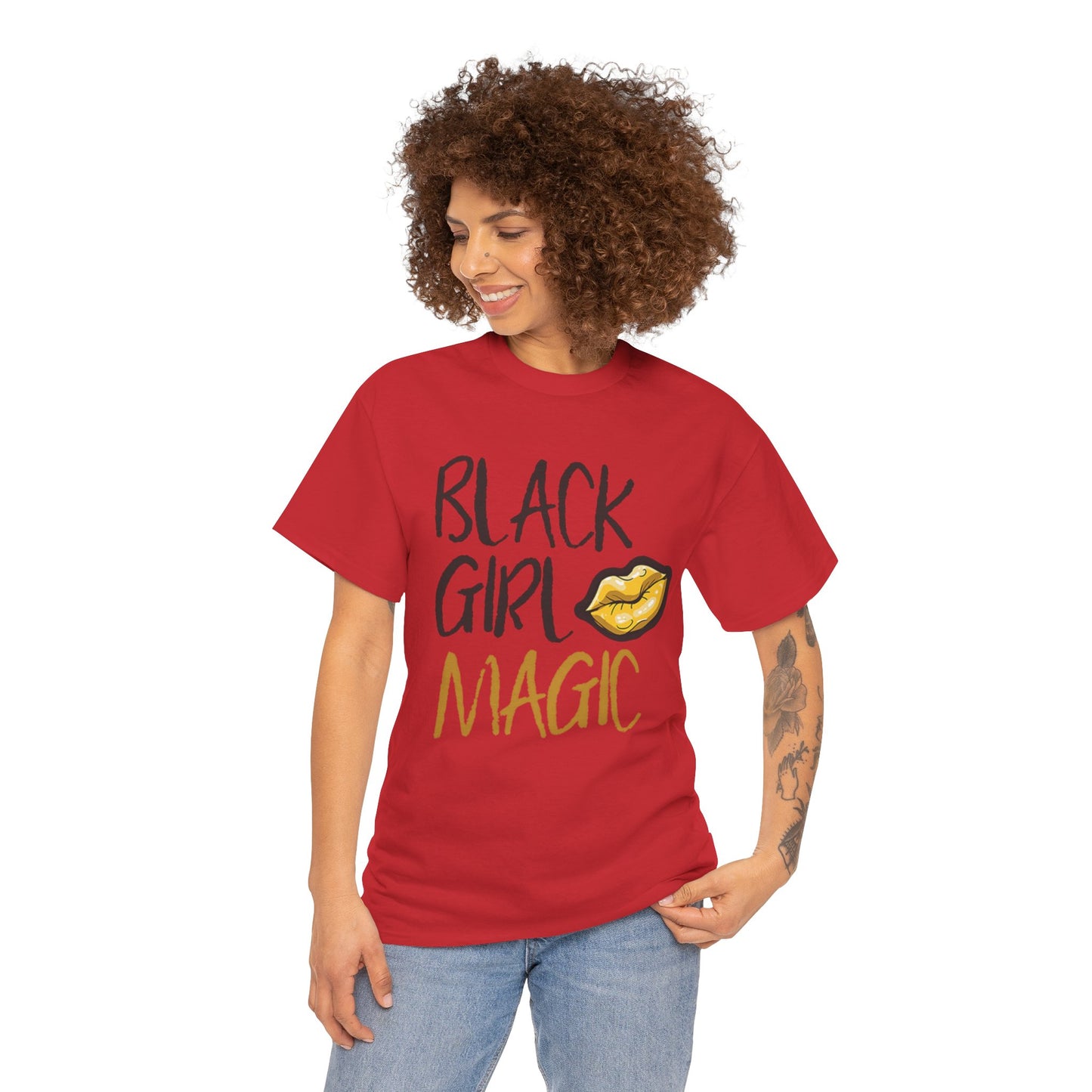 Black Girl Magic Kiss - Heavy Tee