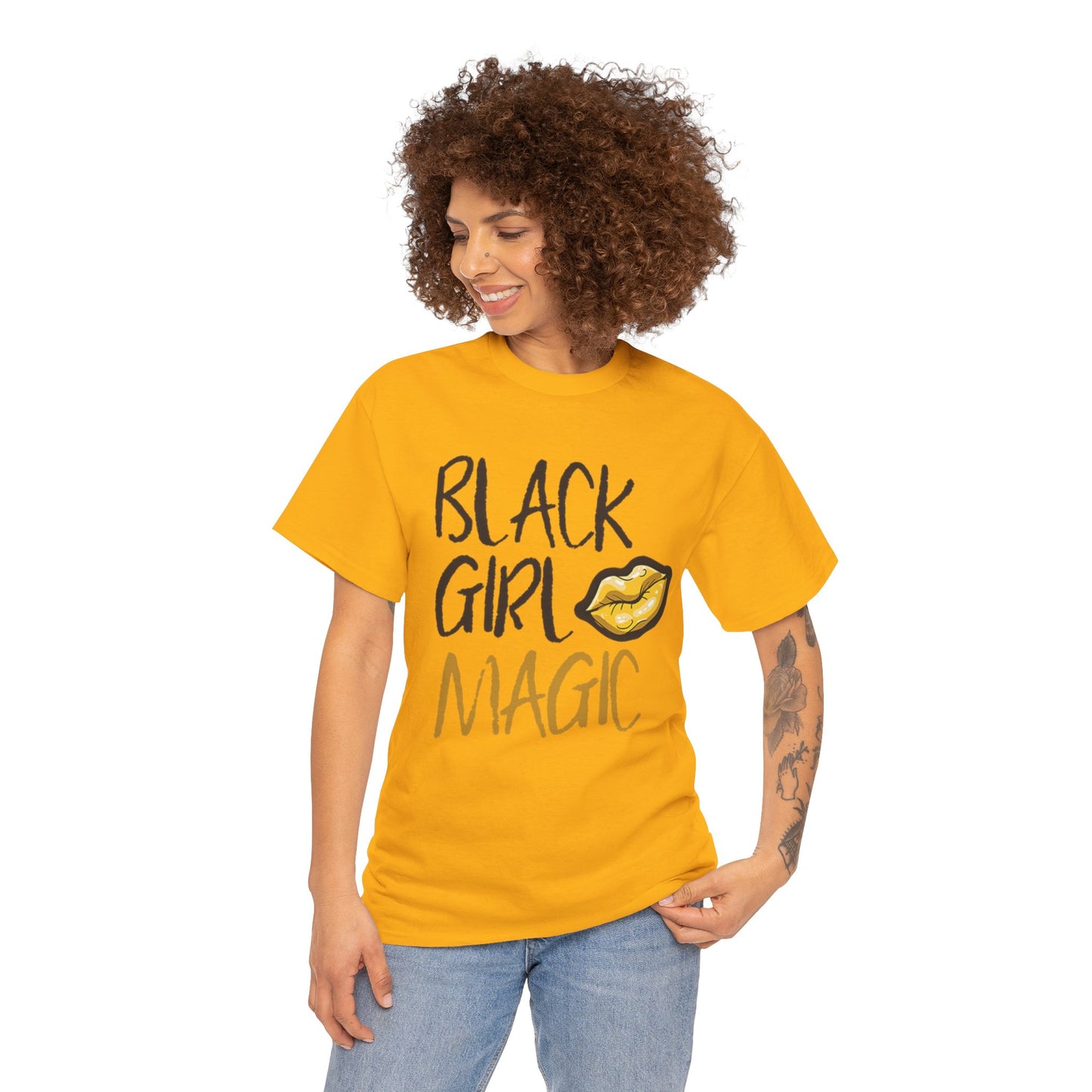 Black Girl Magic Kiss - Heavy Tee