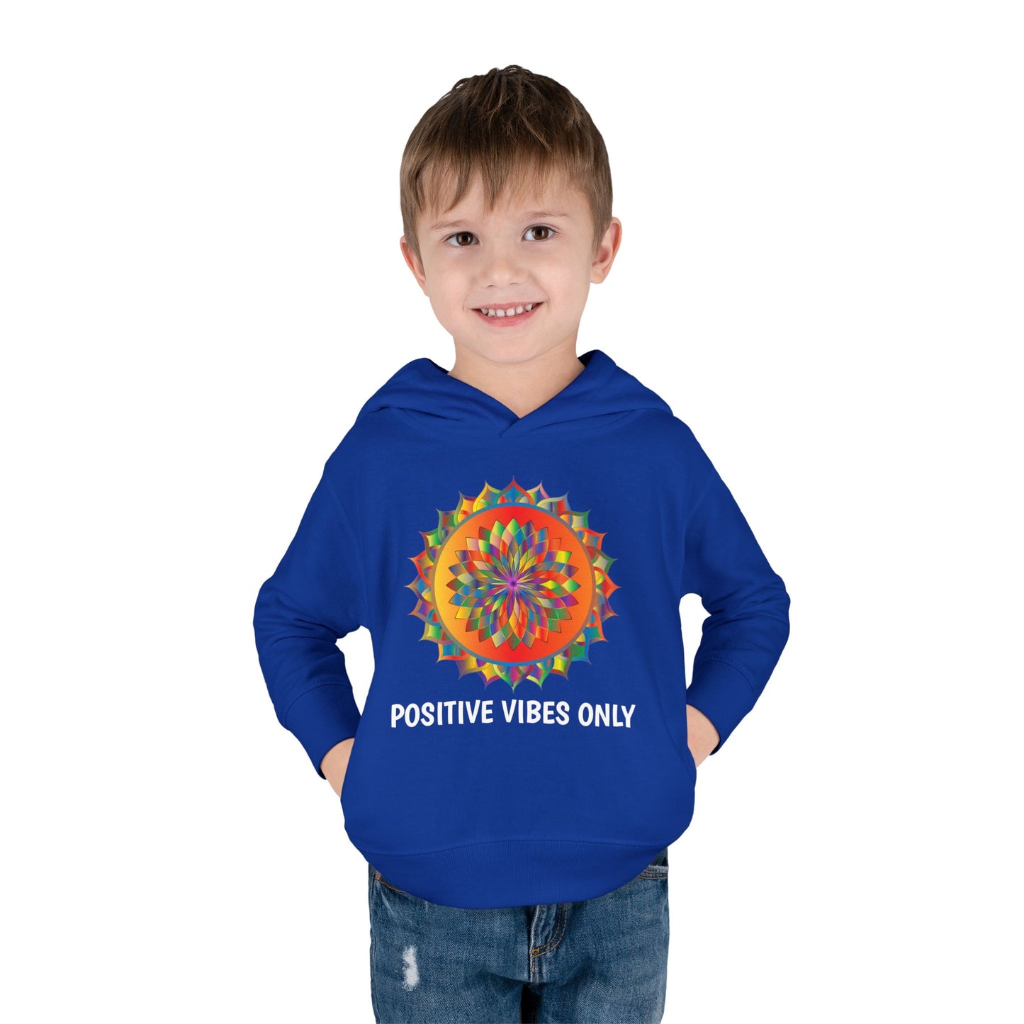 Positive Vibes - Toddler Pullover Fleece Hoodie