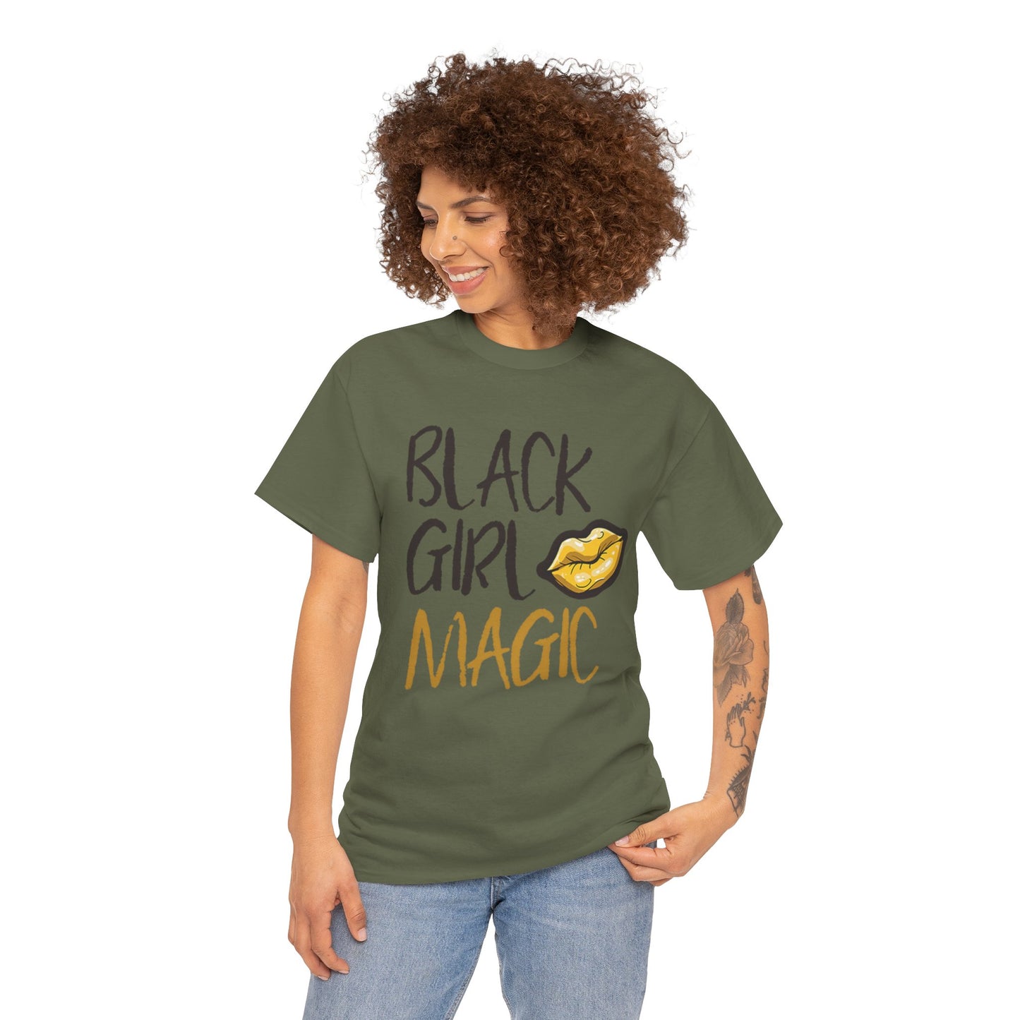 Black Girl Magic Kiss - Heavy Tee