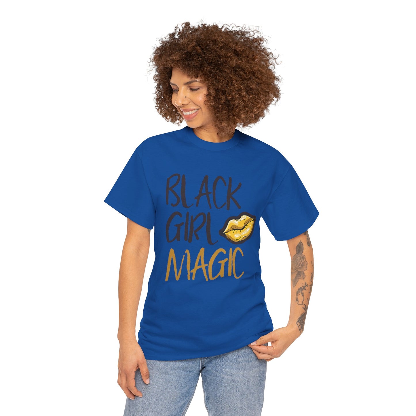 Black Girl Magic Kiss - Heavy Tee