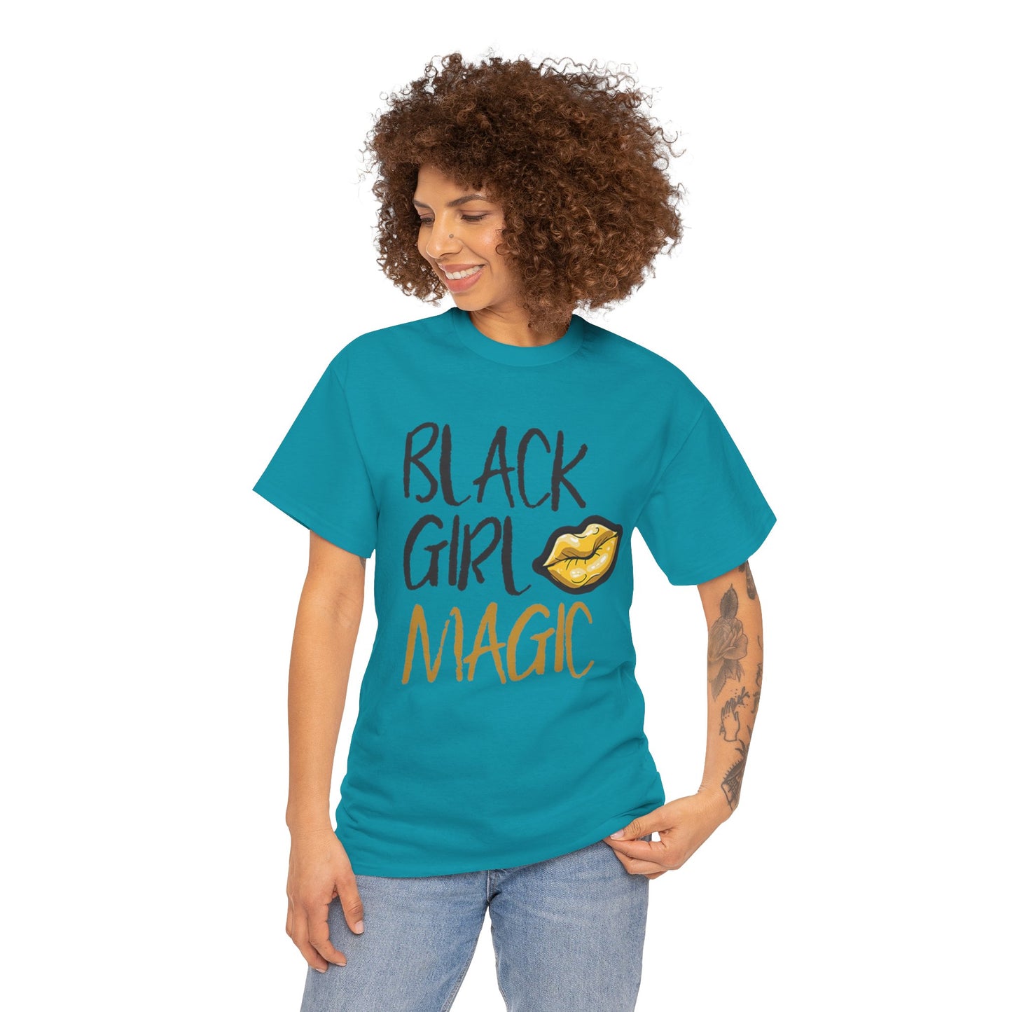 Black Girl Magic Kiss - Heavy Tee