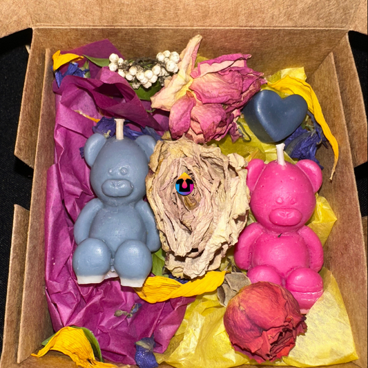 Two Little Bears Candle Set | Custom Color & Scent