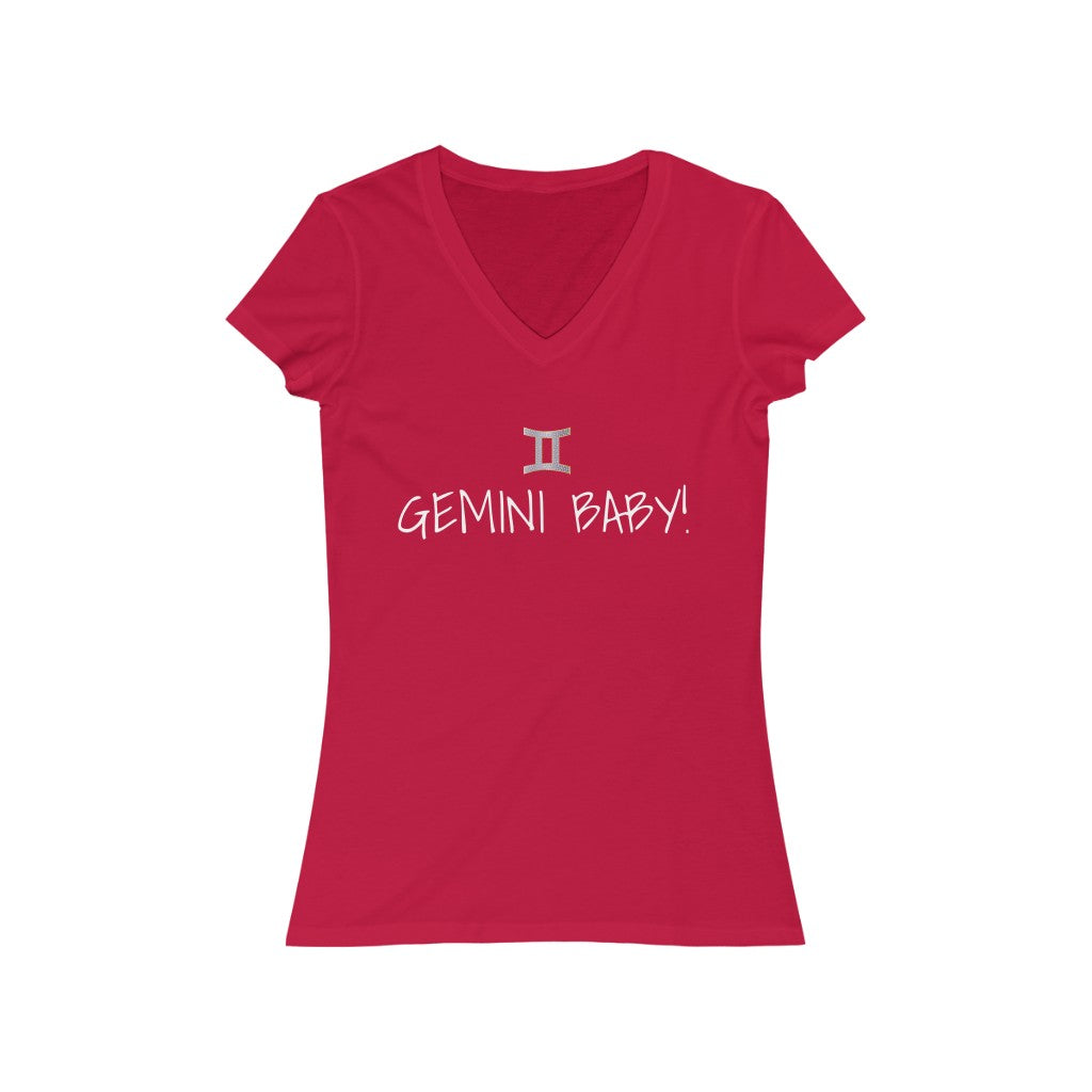 GEMINI BABY! Women's V-Neck Tee - KNOW WEAR™ COLLECTION