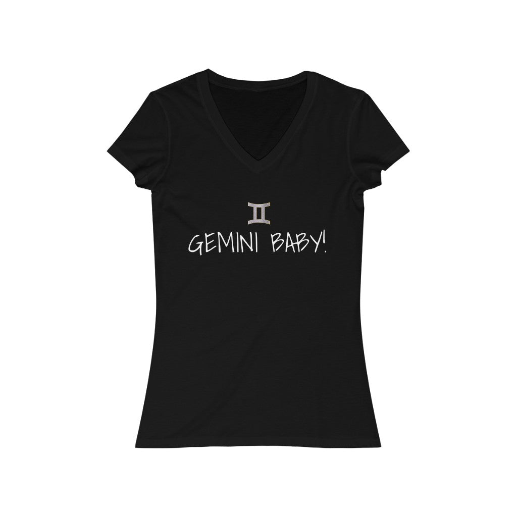 GEMINI BABY! Women's V-Neck Tee - KNOW WEAR™ COLLECTION