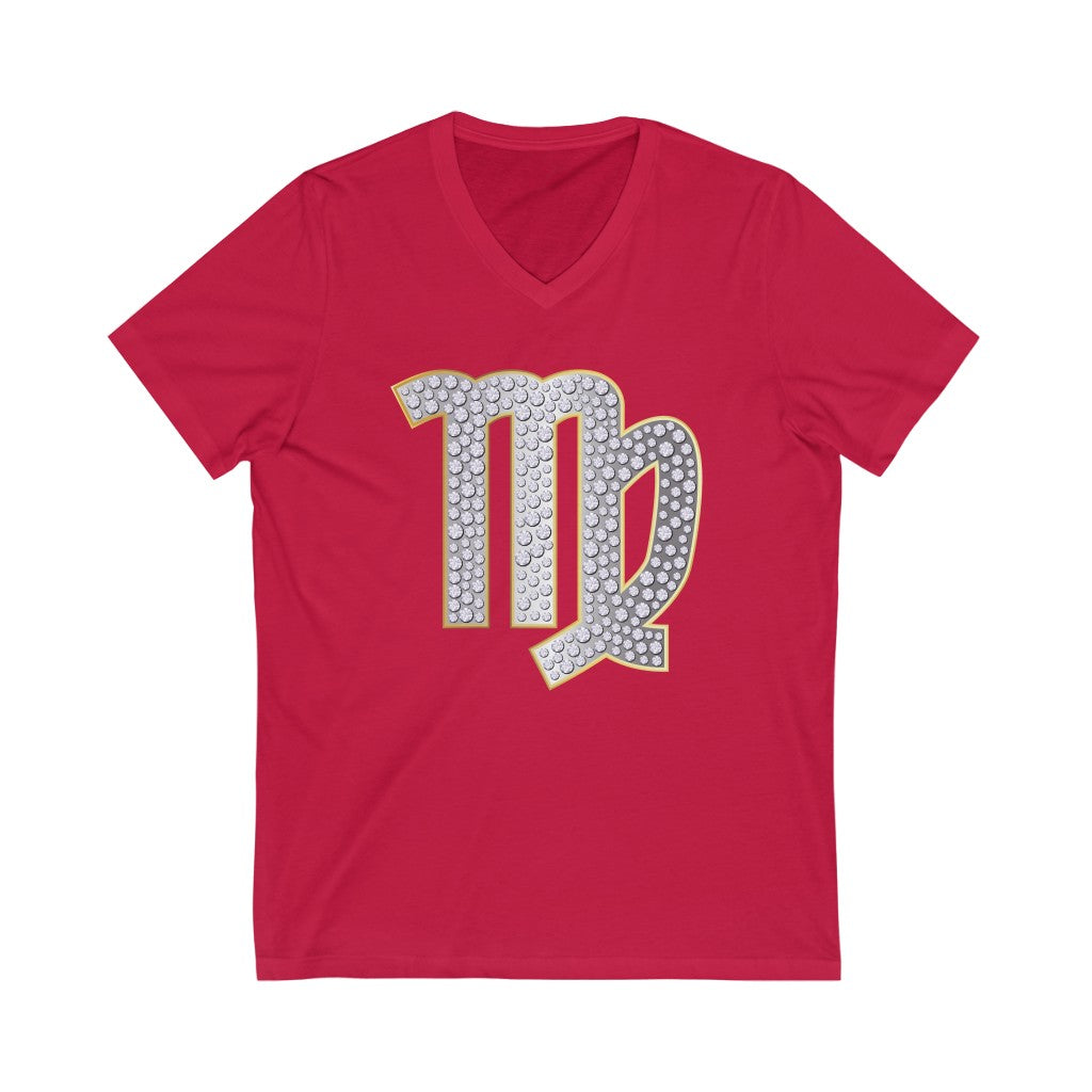 VIRGO Unisex V-Neck Tee.