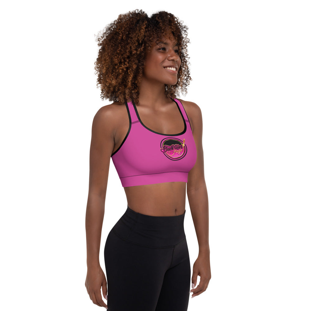 Buy Pink PixiesCreation Women's Yoga Stretch Workout Seamless Padded Sports  Bra-34D-Black at