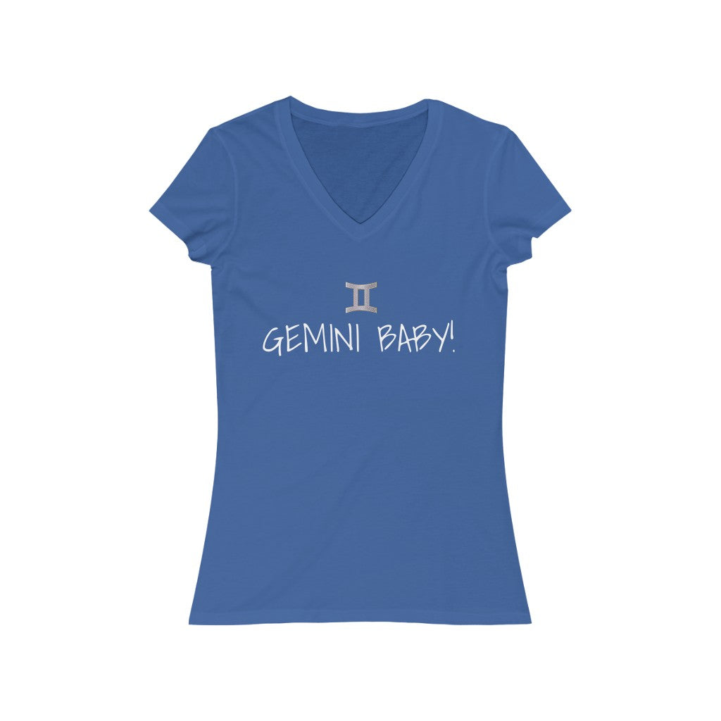 GEMINI BABY! Women's V-Neck Tee - KNOW WEAR™ COLLECTION