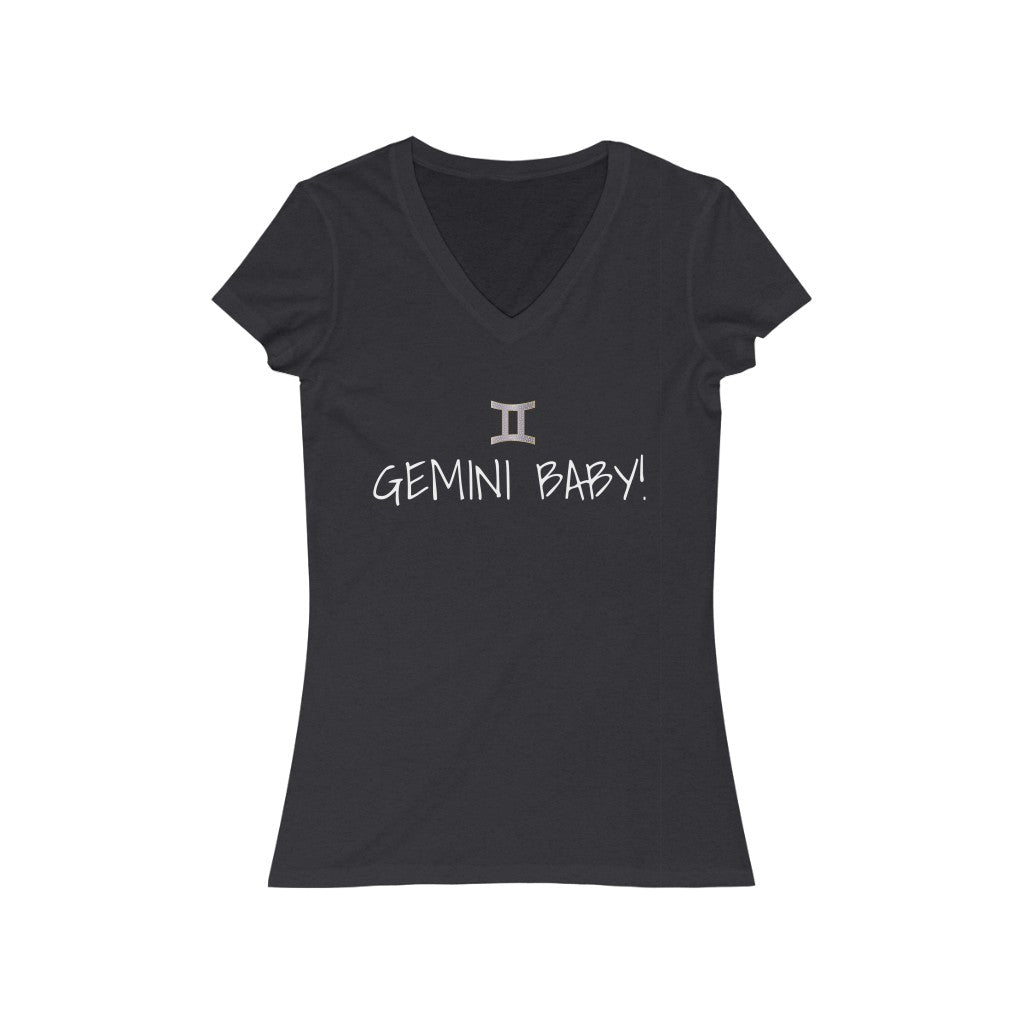 GEMINI BABY! Women's V-Neck Tee - KNOW WEAR™ COLLECTION