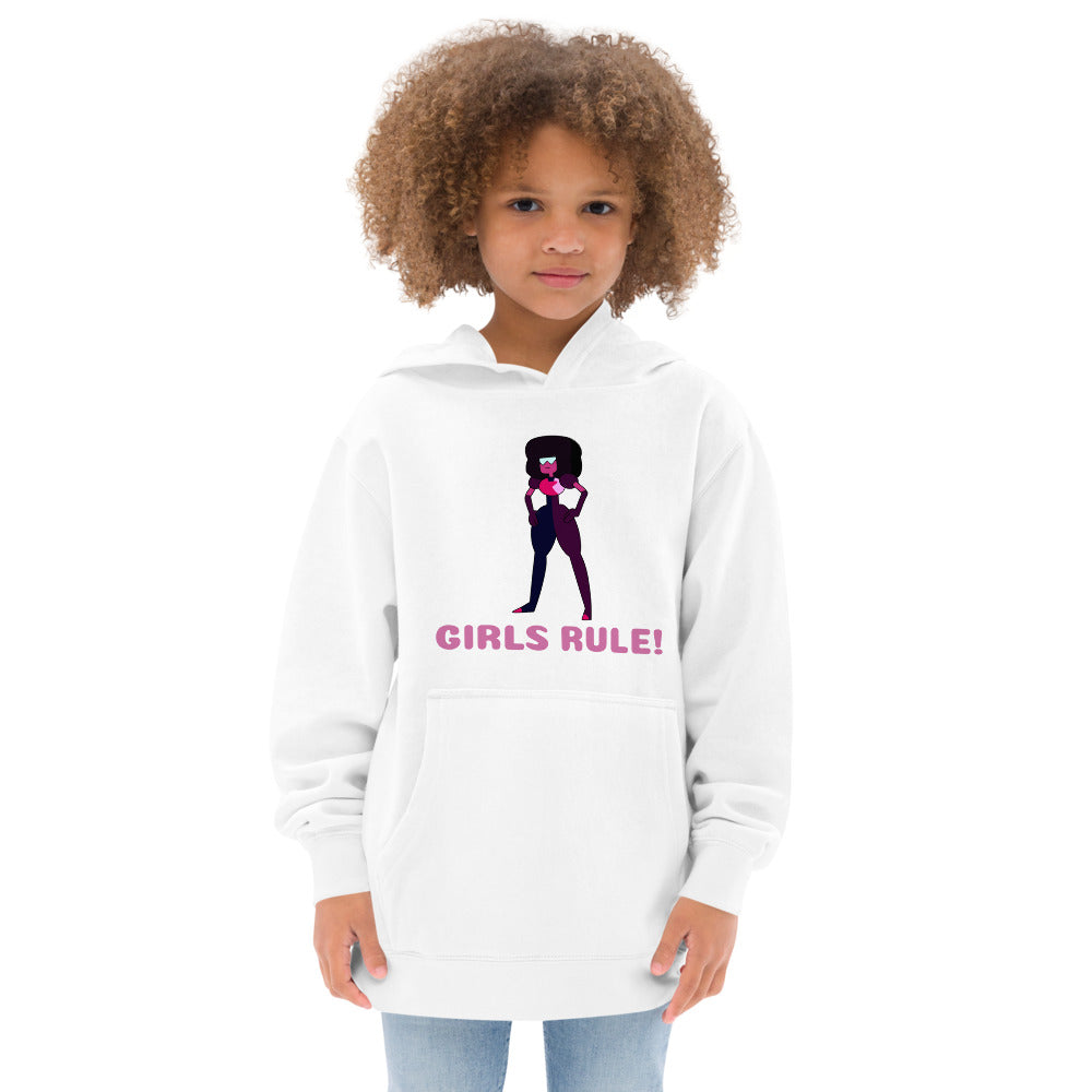 Girls Rule! Kids Fleece Hoodie