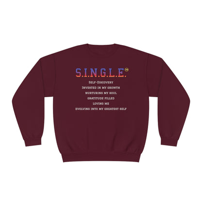 S.I.N.G.L.E. Unisex Fleece Crewneck Sweatshirt