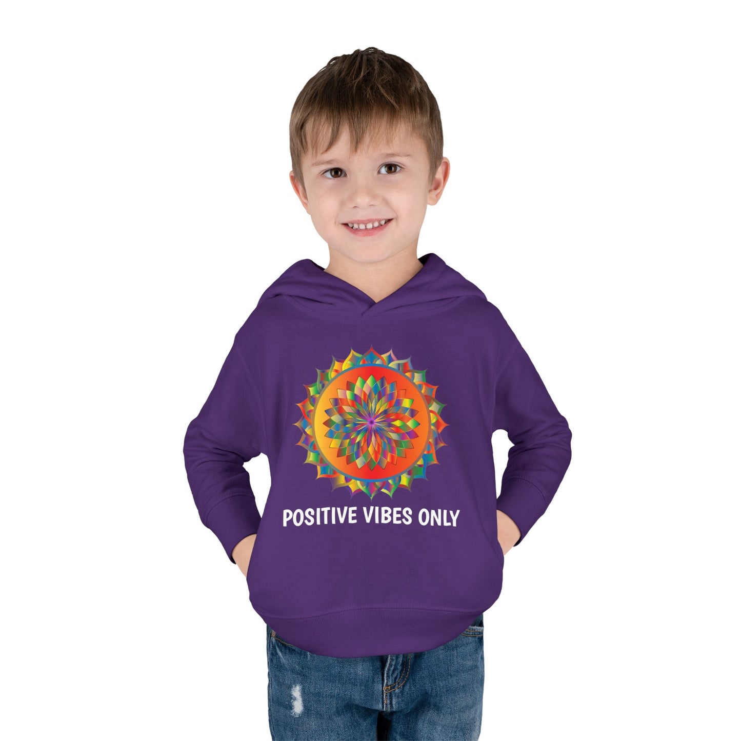 Positive Vibes - Toddler Pullover Fleece Hoodie