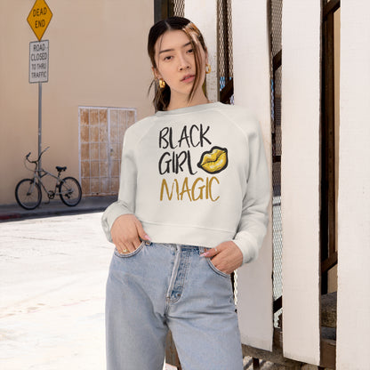 Black Girl Magic Kiss - Cropped Fleece Pullover