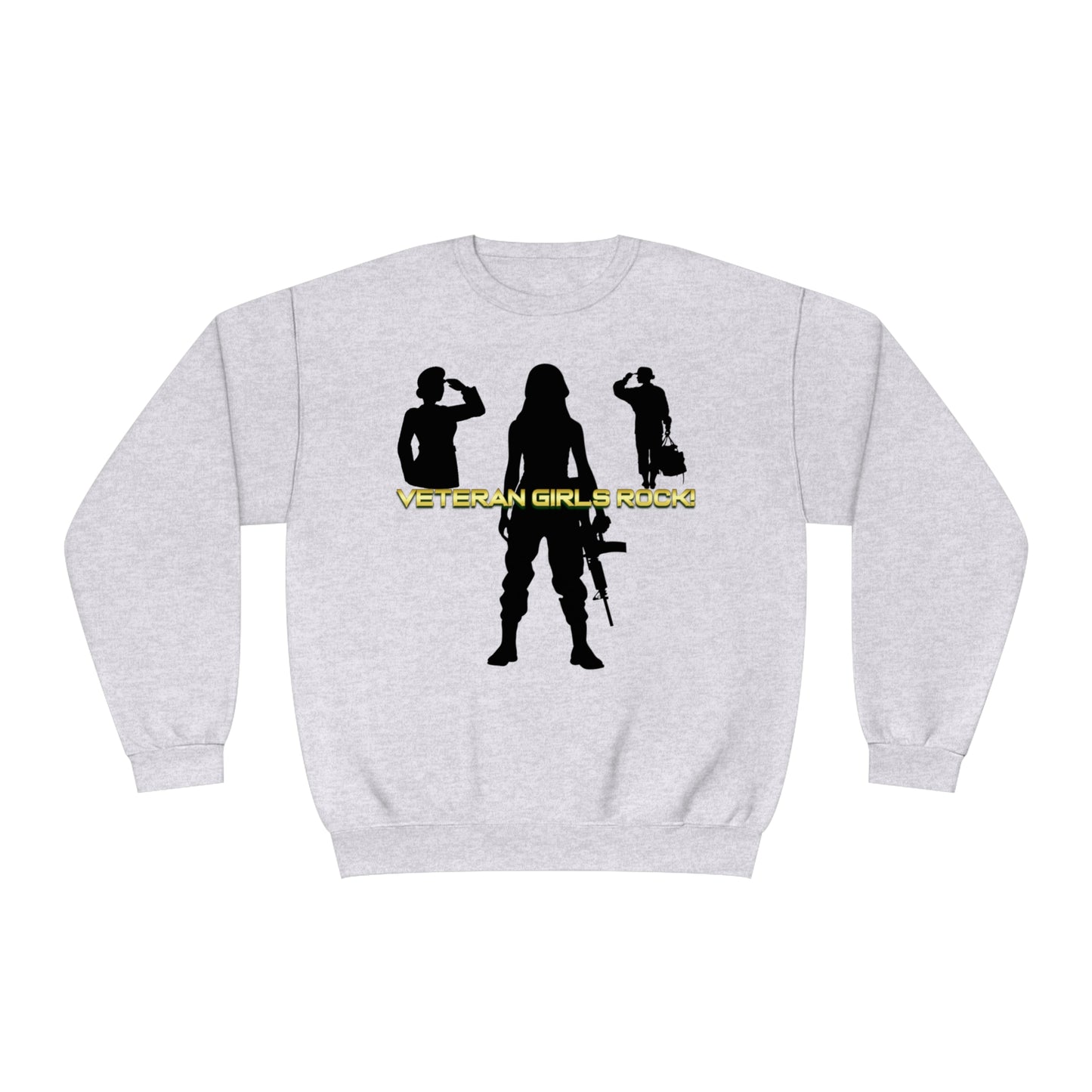 Veteran Girls Rock! Unisex Fleece Crewneck Sweatshirt