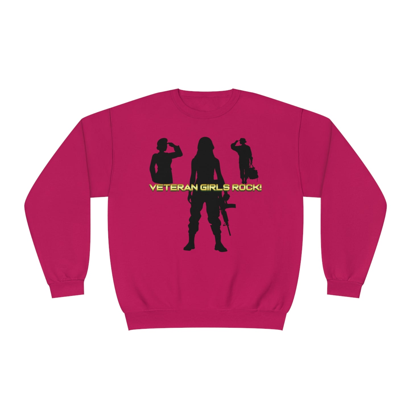 Veteran Girls Rock! Unisex Fleece Crewneck Sweatshirt