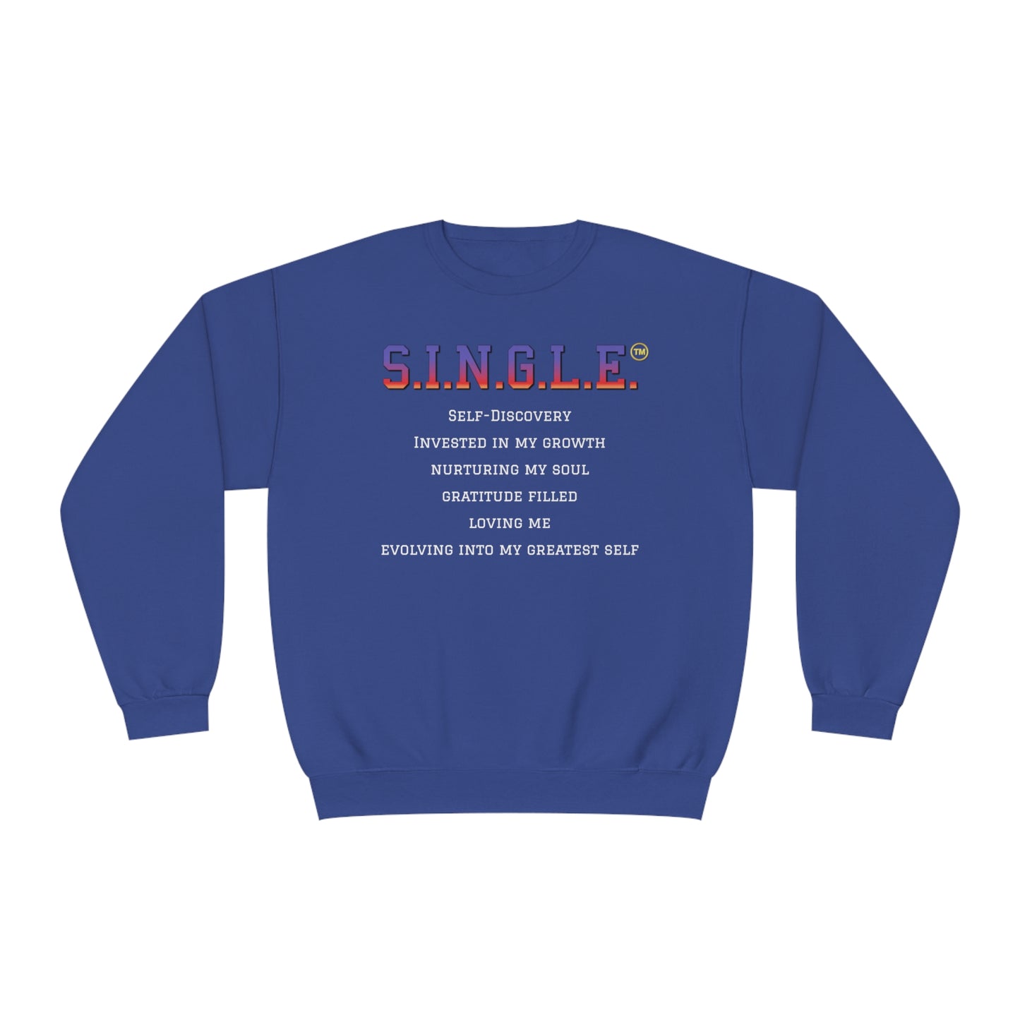 S.I.N.G.L.E. Unisex Fleece Crewneck Sweatshirt