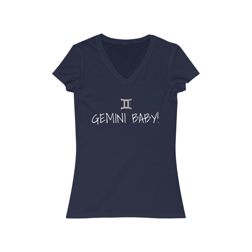 GEMINI BABY! Women's V-Neck Tee - KNOW WEAR™ COLLECTION