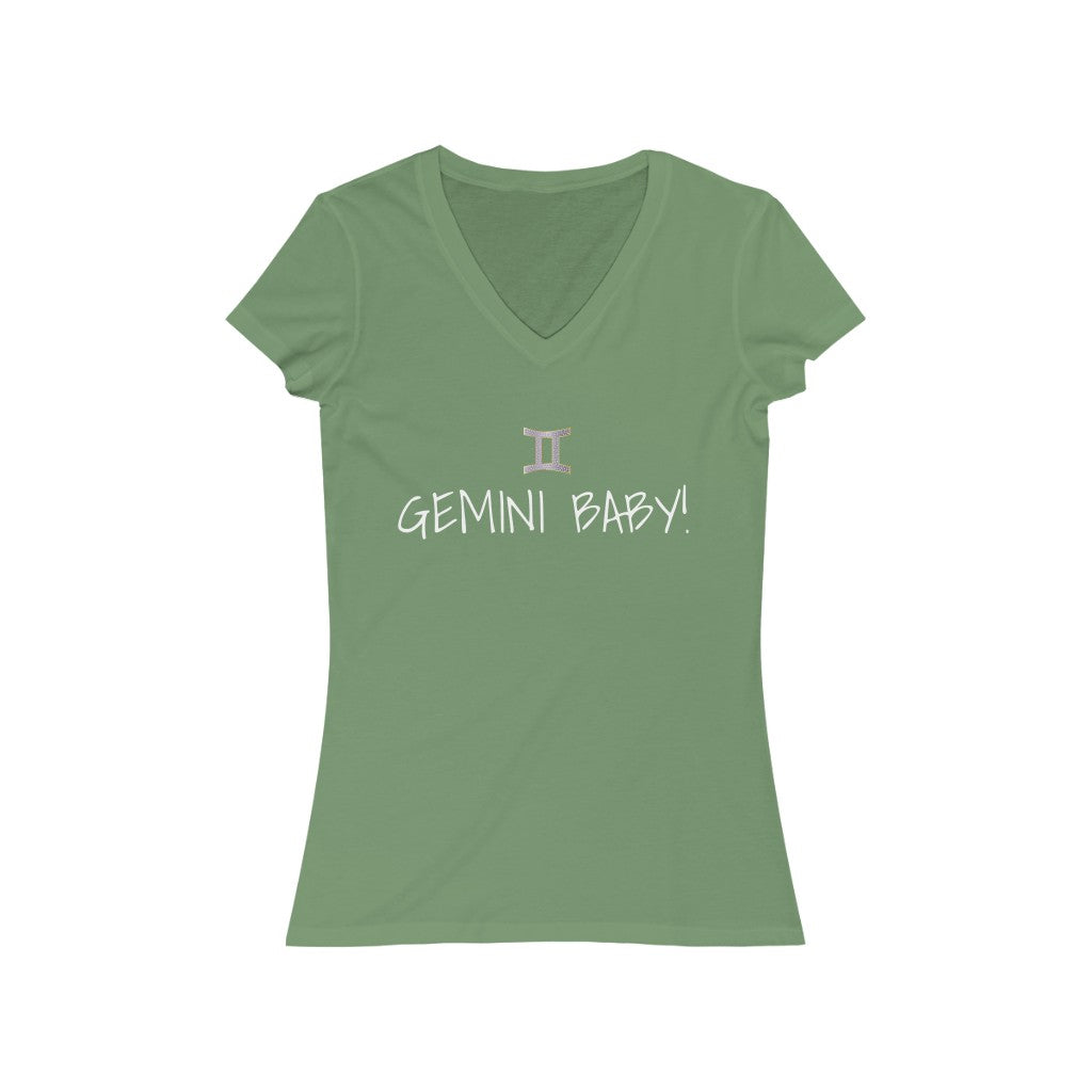 GEMINI BABY! Women's V-Neck Tee - KNOW WEAR™ COLLECTION