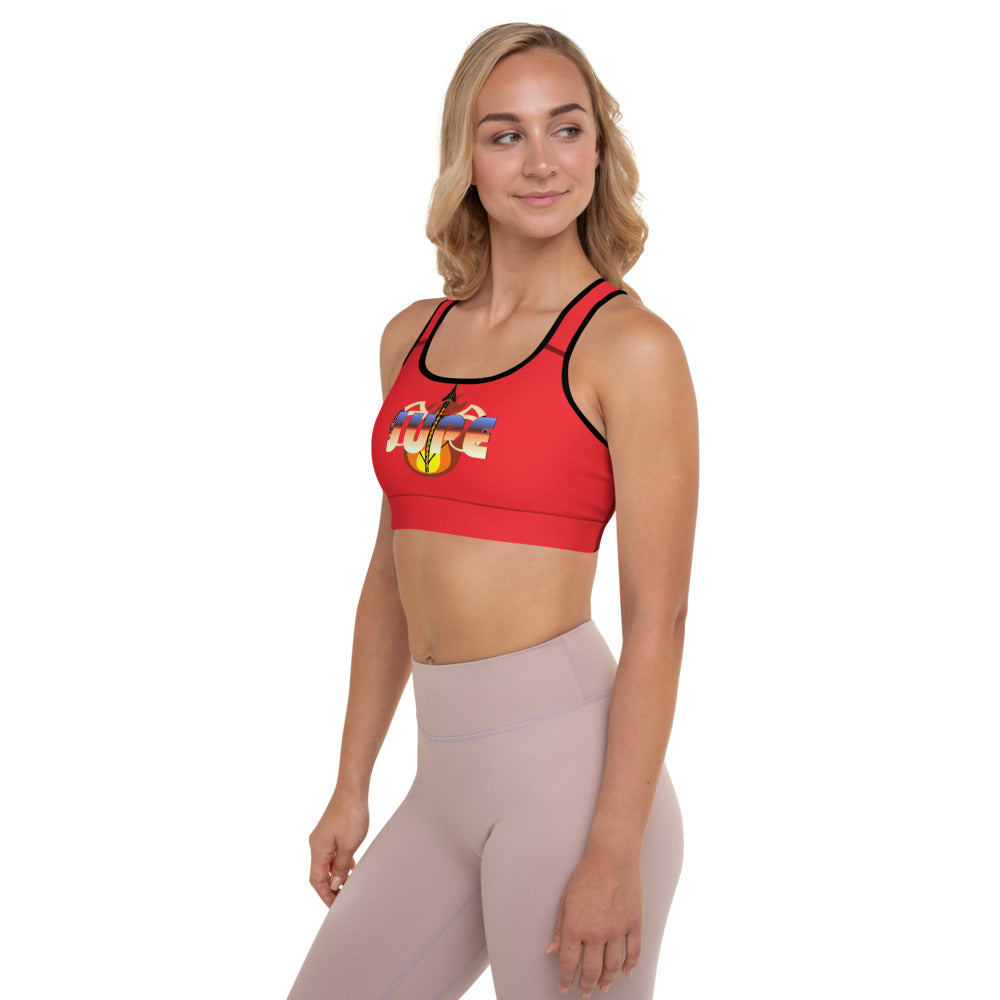 KNOW WEAR™ JUPE™ RED Padded Sports Bra.