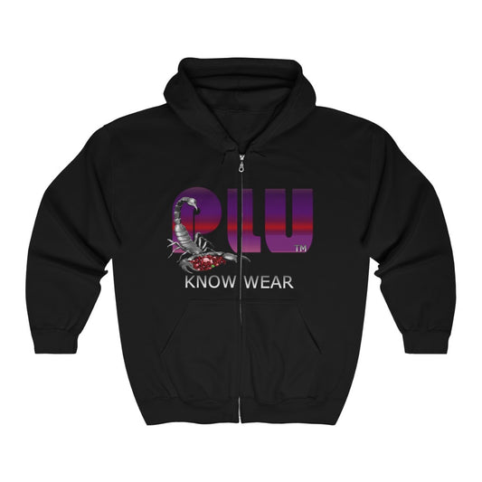 PLU™ Unisex Heavy Full Zip Hooded Sweatshirt - Know Wear™ Collection