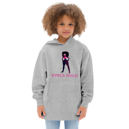 Girls Rule! Kids Fleece Hoodie