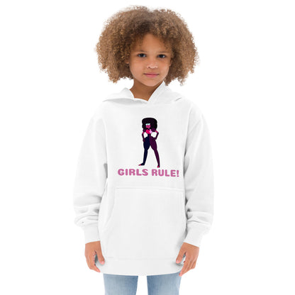 Girls Rule! Kids Fleece Hoodie