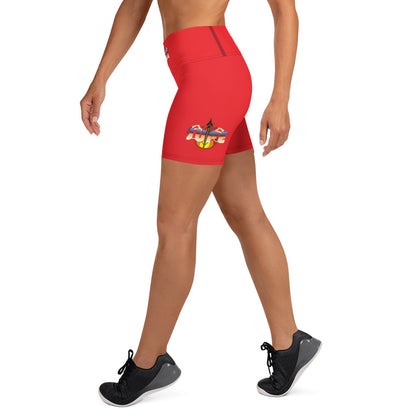 Women's Red JUPE™ Yoga Shorts KNOW WEAR™ Collection