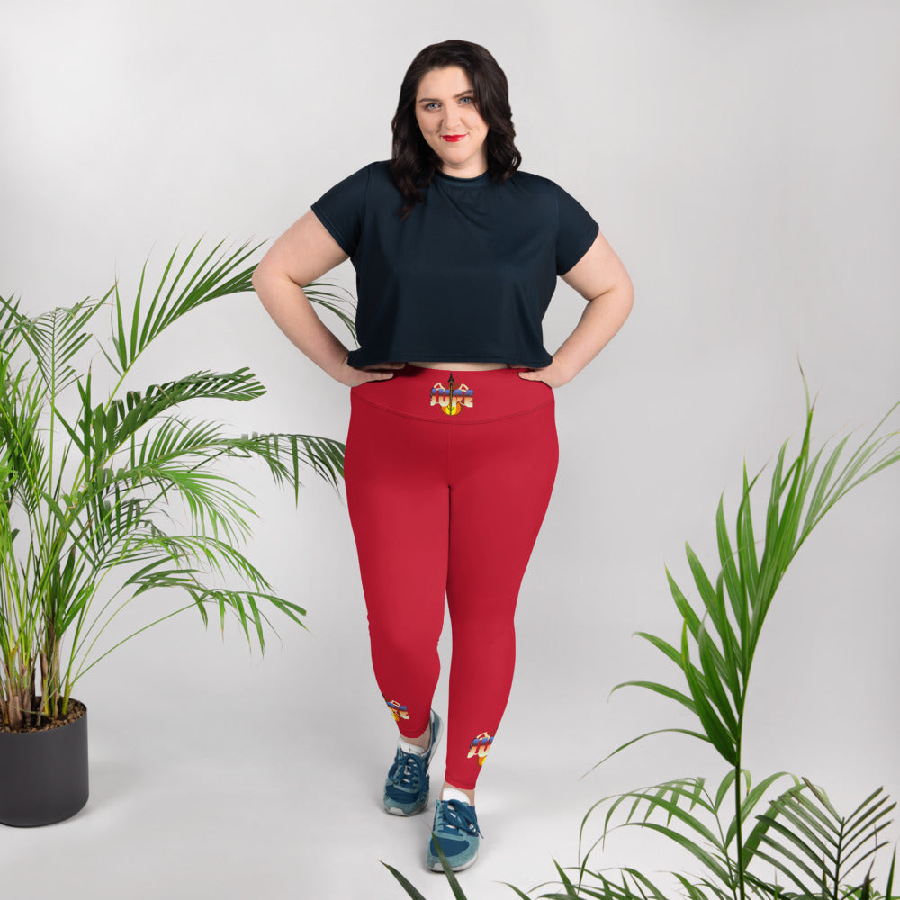 Women's Plus Size Red JUPE™ Leggings KNOW WEAR™ Collection