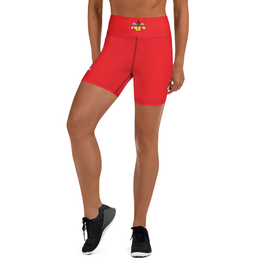 Women's Red JUPE™ Yoga Shorts KNOW WEAR™ Collection