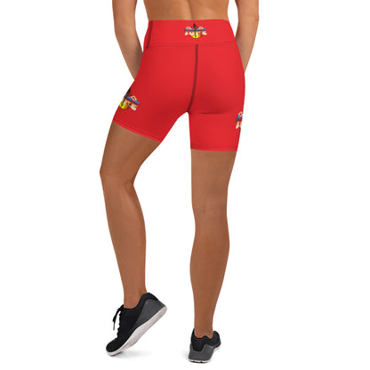 Women's Red JUPE™ Yoga Shorts KNOW WEAR™ Collection