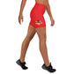 Women's Red JUPE™ Yoga Shorts KNOW WEAR™ Collection